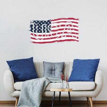 USA Flags Wall Decals